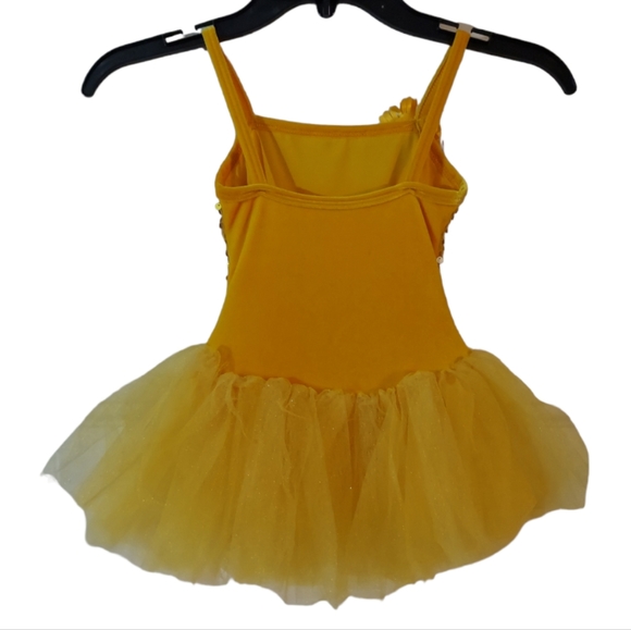 Curtain Call Costumes CXS Gold Silver Sequin Velvet Multi Layered Ballet Tutu - Picture 2 of 13